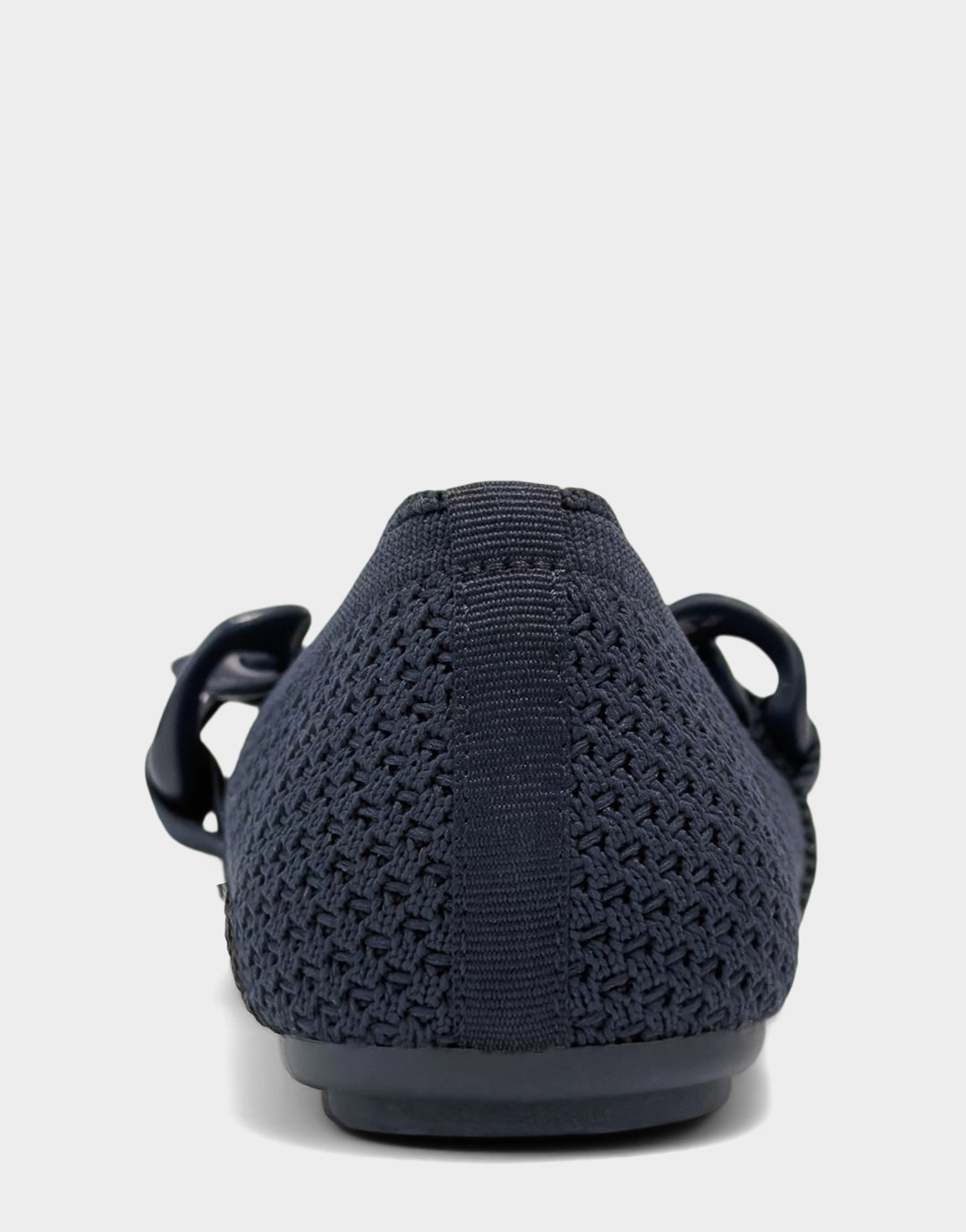 Comfortable Women's Knit Flat in Navy Knit Back View