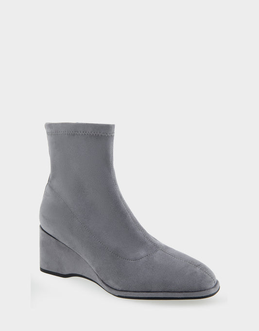 Women's Wedge Heel Ankle Boot in Grey