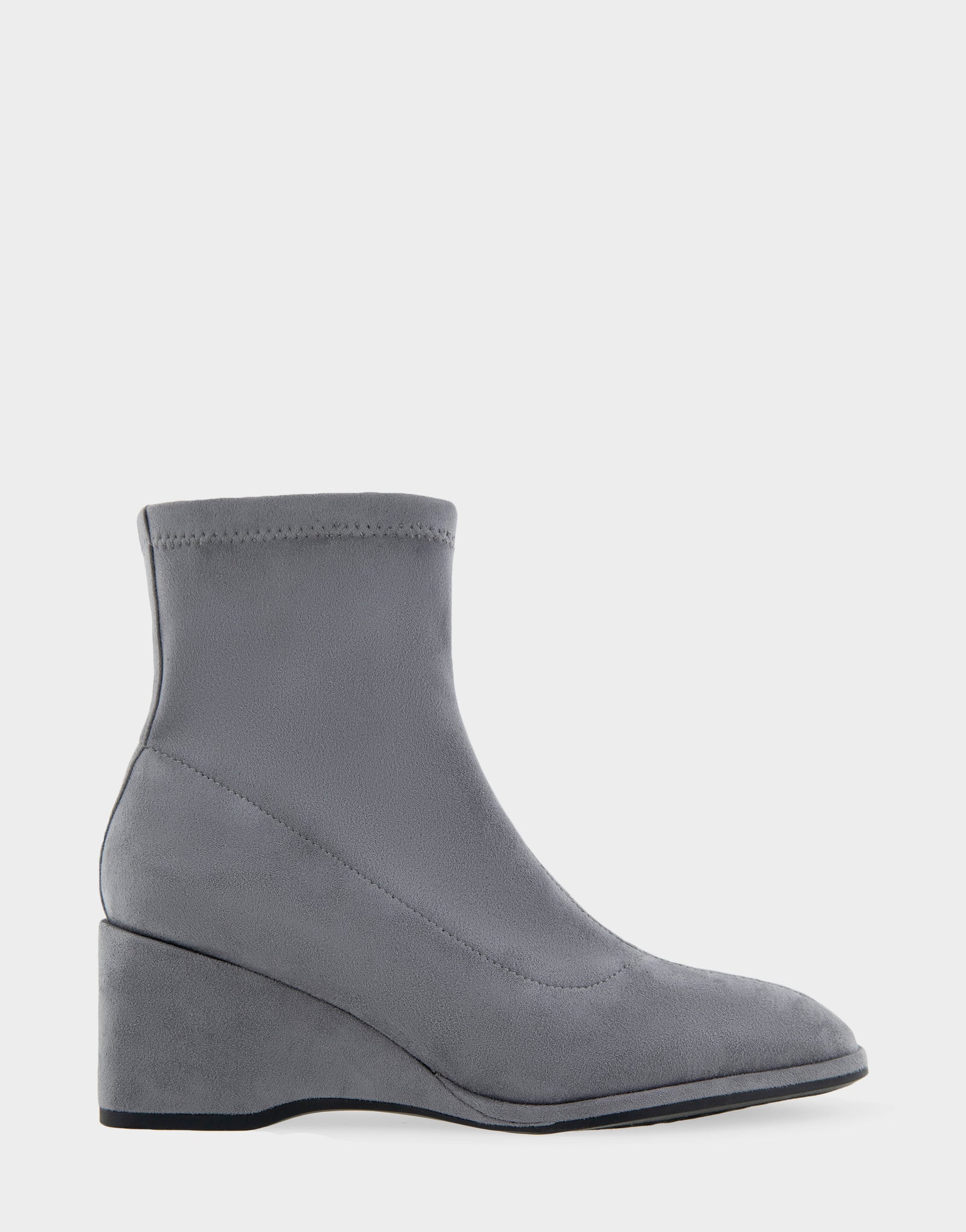Women's Wedge Heel Ankle Boot in Grey