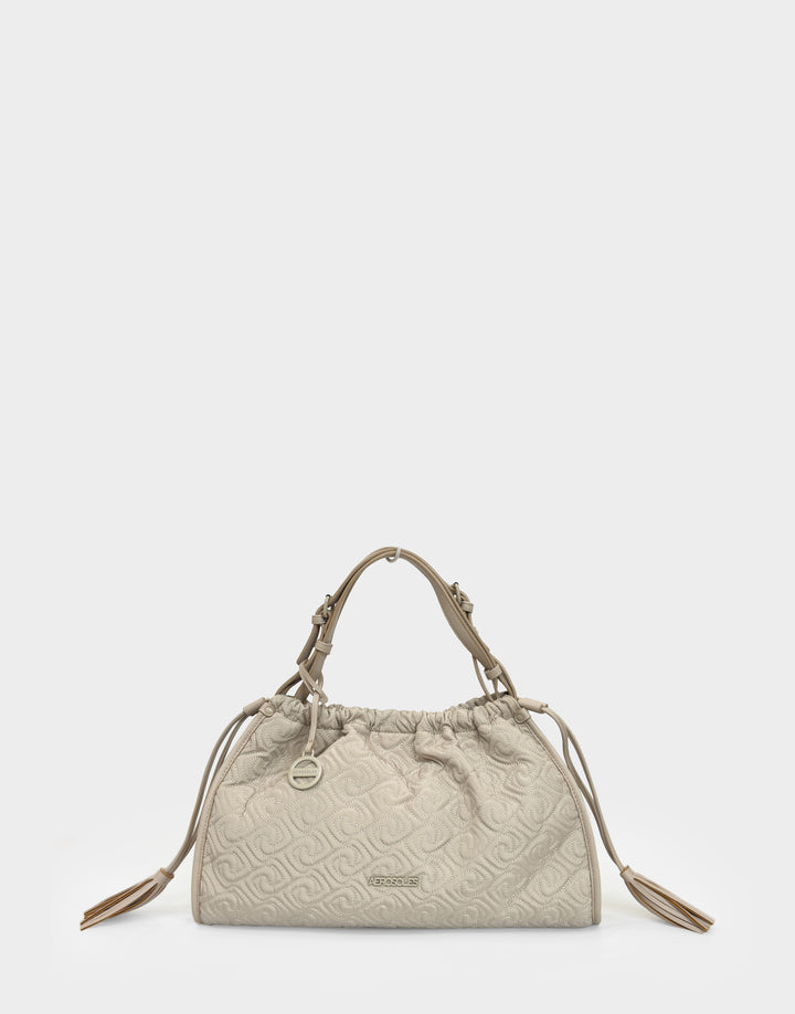 Serena Quilted Drawstring Tote Bag