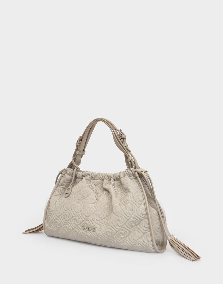 Serena Quilted Drawstring Tote Bag