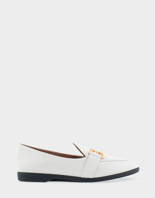Women's Ornamented Loafer in Off White