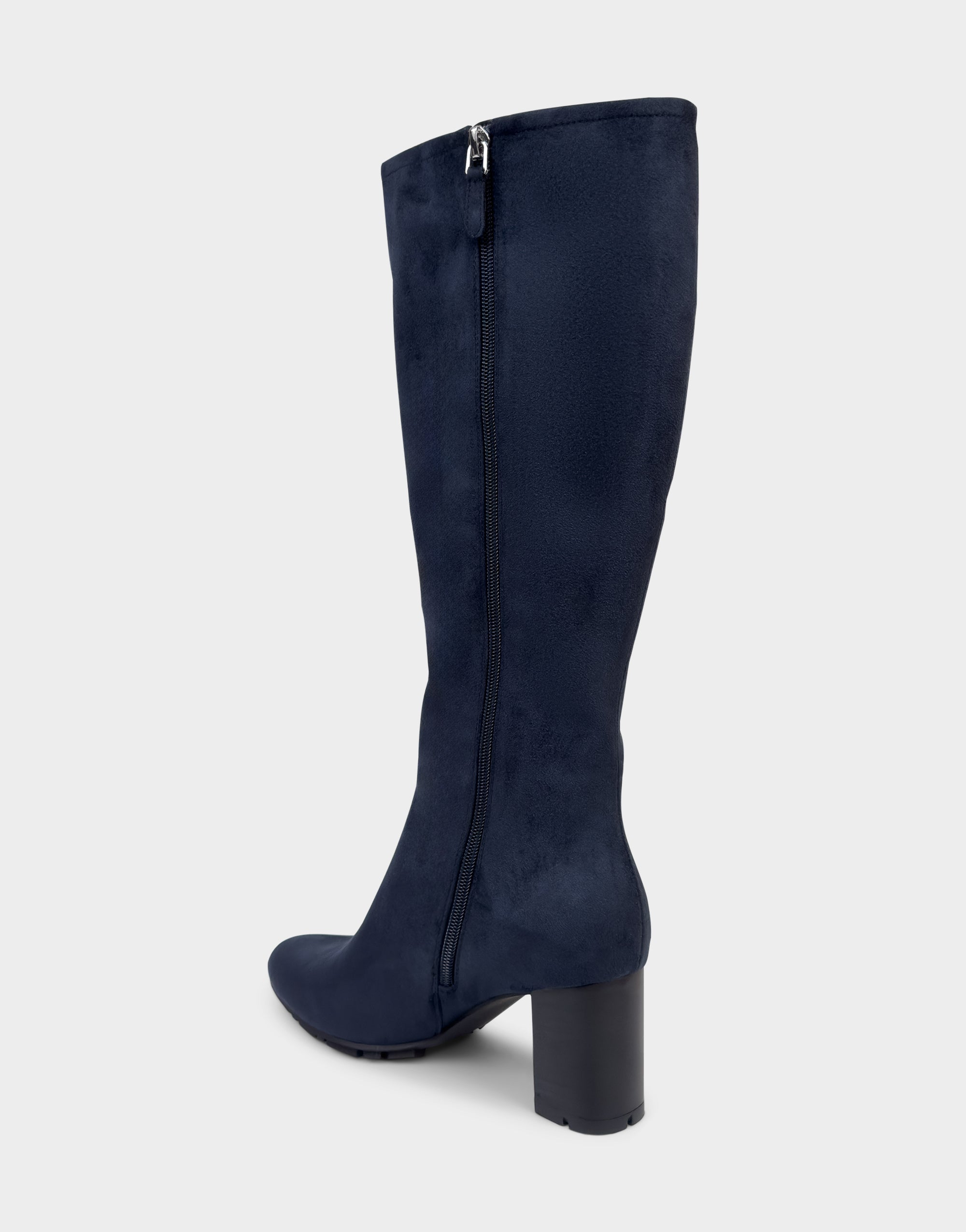 Women's Mid Block Heel Boot in Navy Faux Suede – Aerosoles