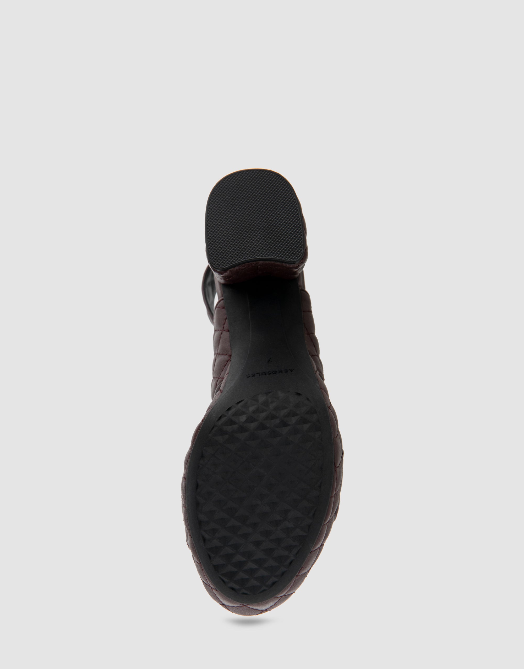 Camera Deep Aubergine Quilted Leather Platform Sandal – Aerosoles