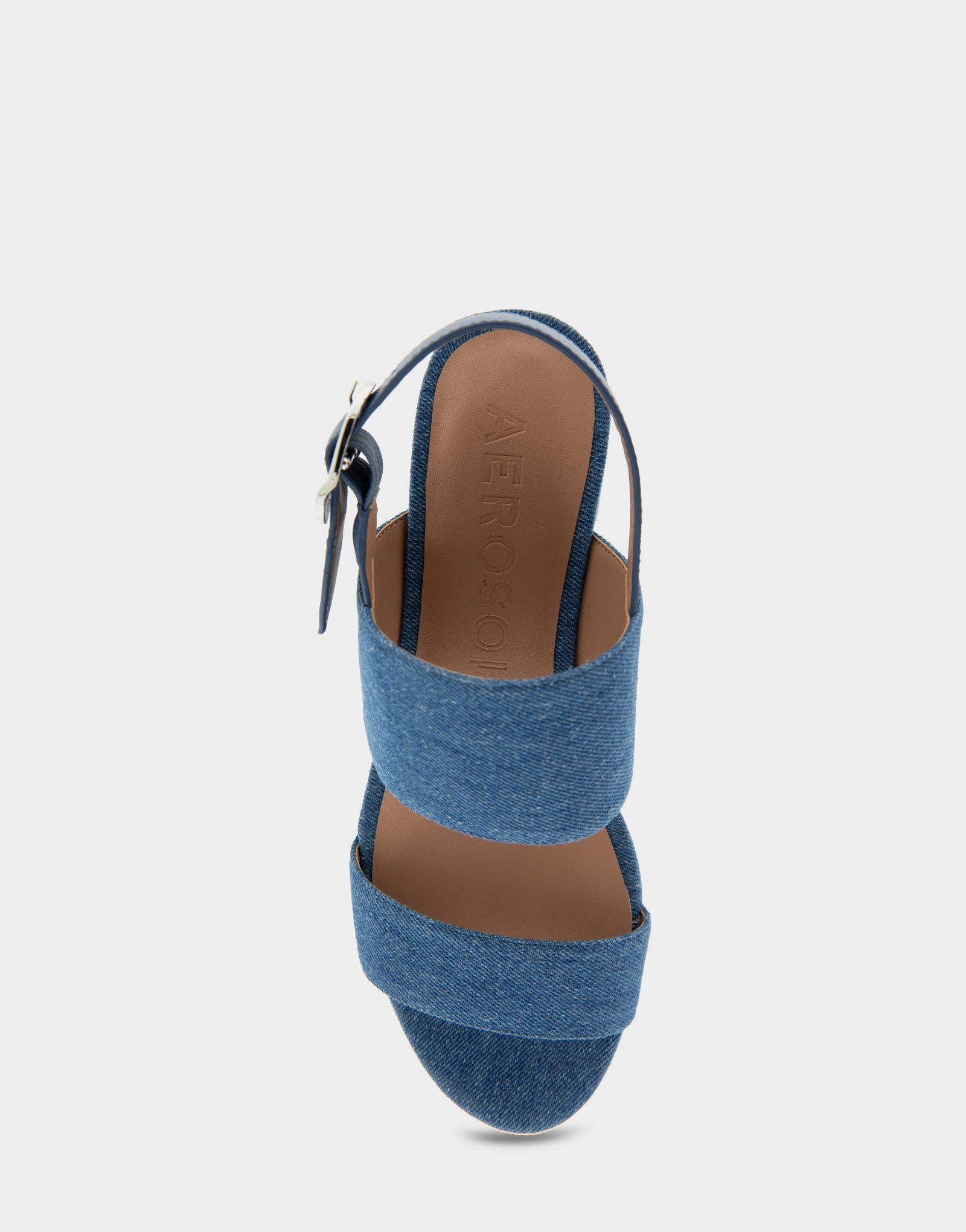 Women's Platform Sandal in Denim Fabric