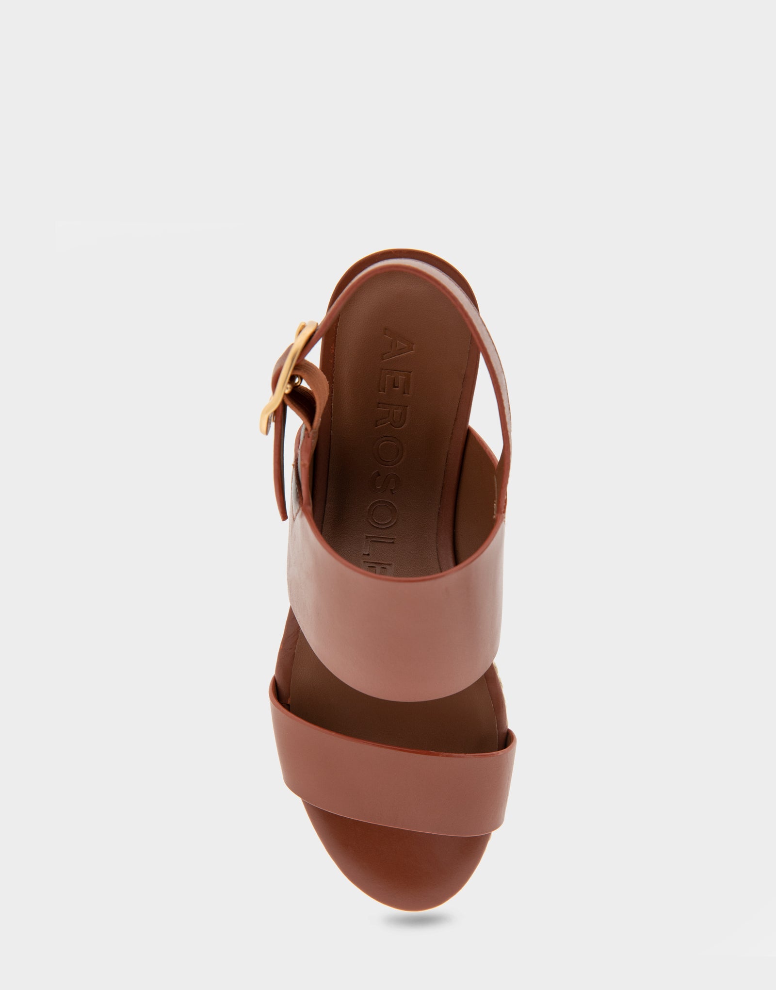 Women's Platform Sandal in Gingerbread Leather