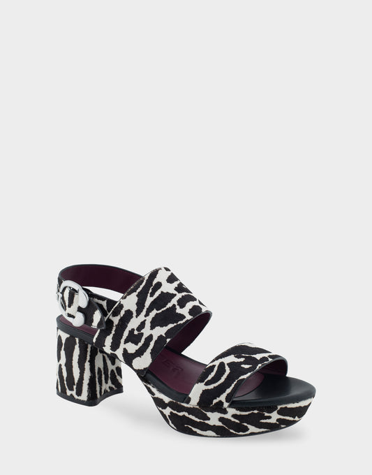 Women's Platform Sandal in Zebra Print
