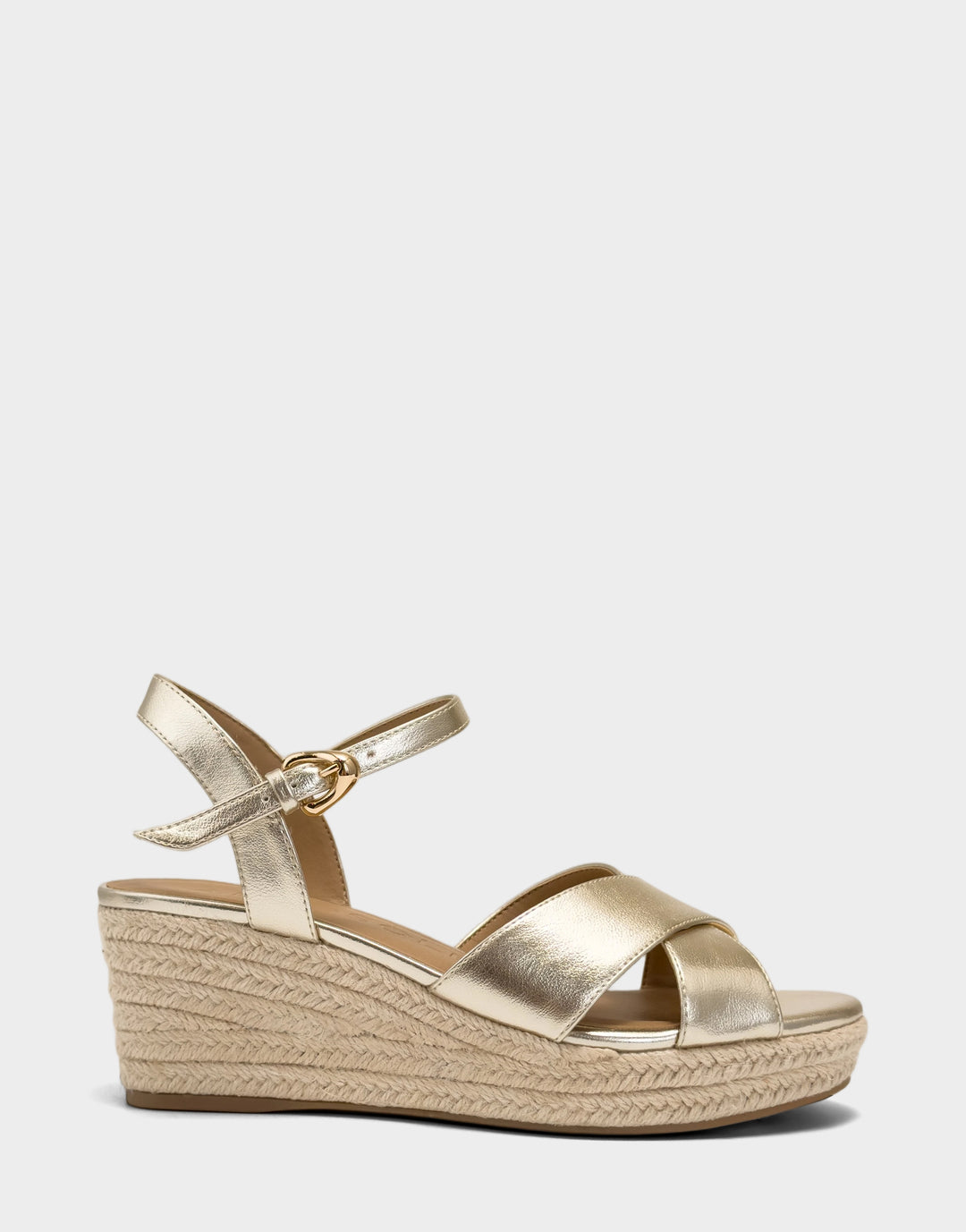 Aerosoles Casarina Women's Wedge Sandal in Soft Gold Faux Metallic Leather, Size: 8.5, Medium Width Aerosoles Casarina Women's Wedge Sandal in Soft Gold Faux Metallic Leather, Size: 8.5, Medium Width