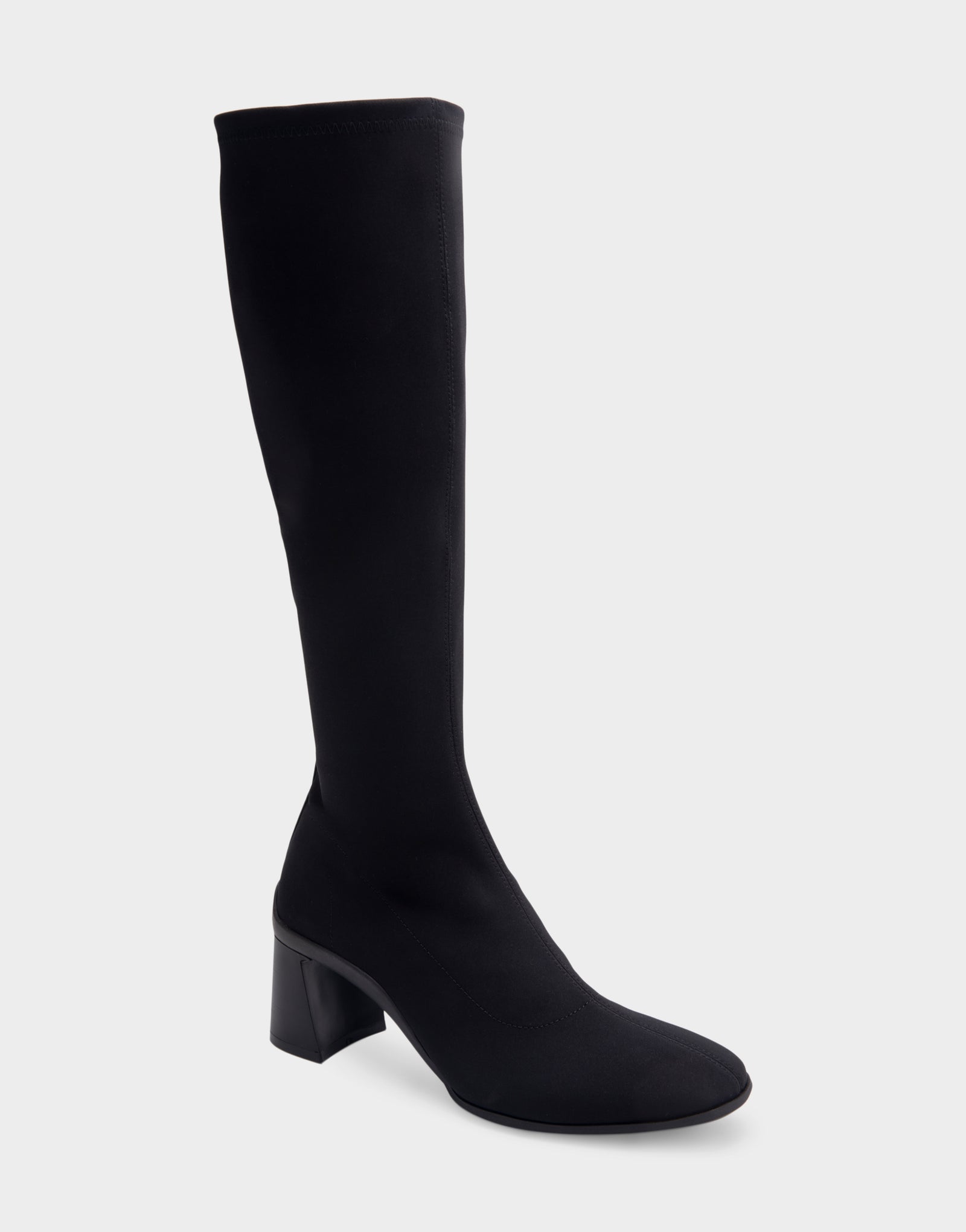 Women's Sculpted Heel Tall Shaft Boot in Black