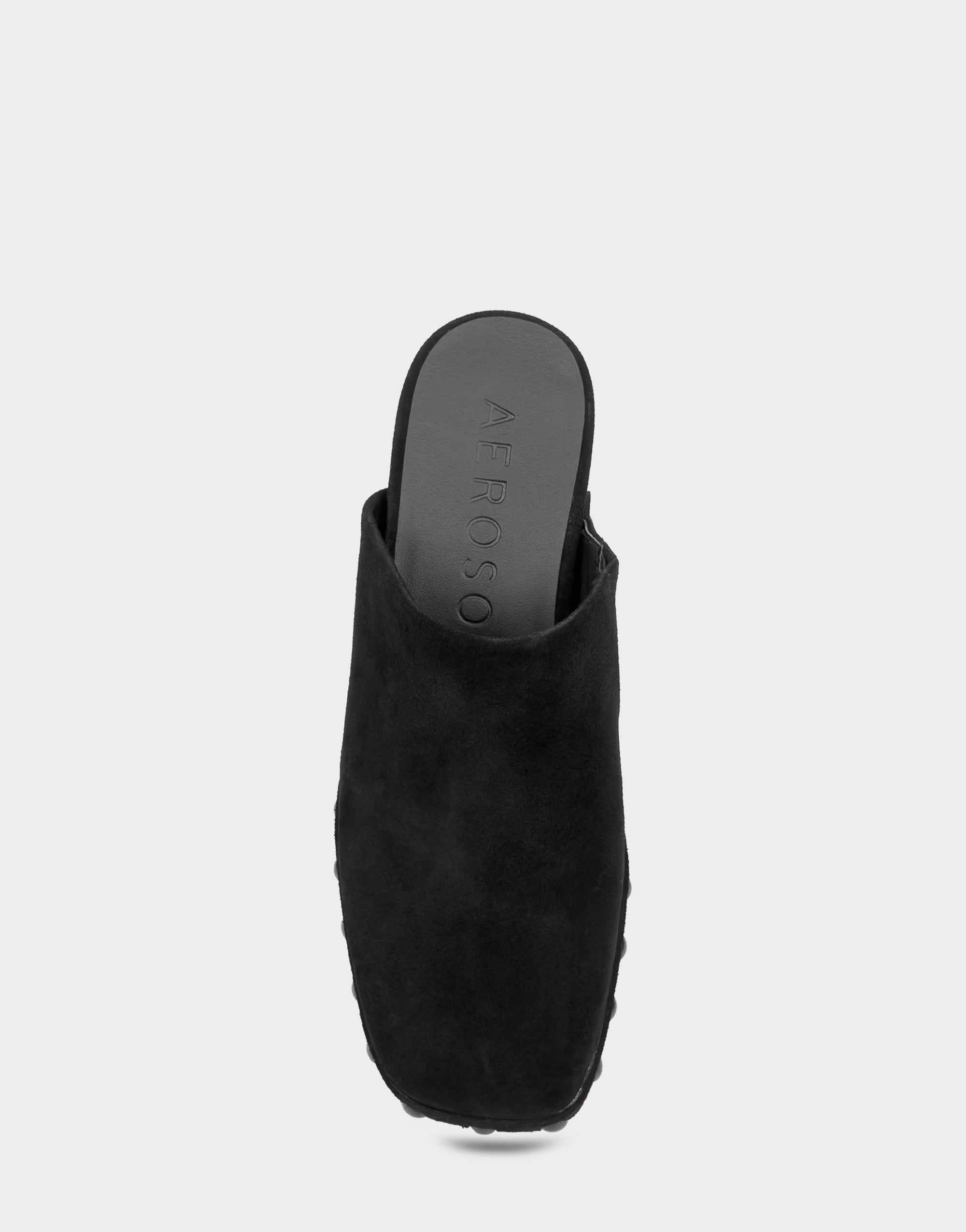 Women's Clog in Black Suede With Studs – Aerosoles