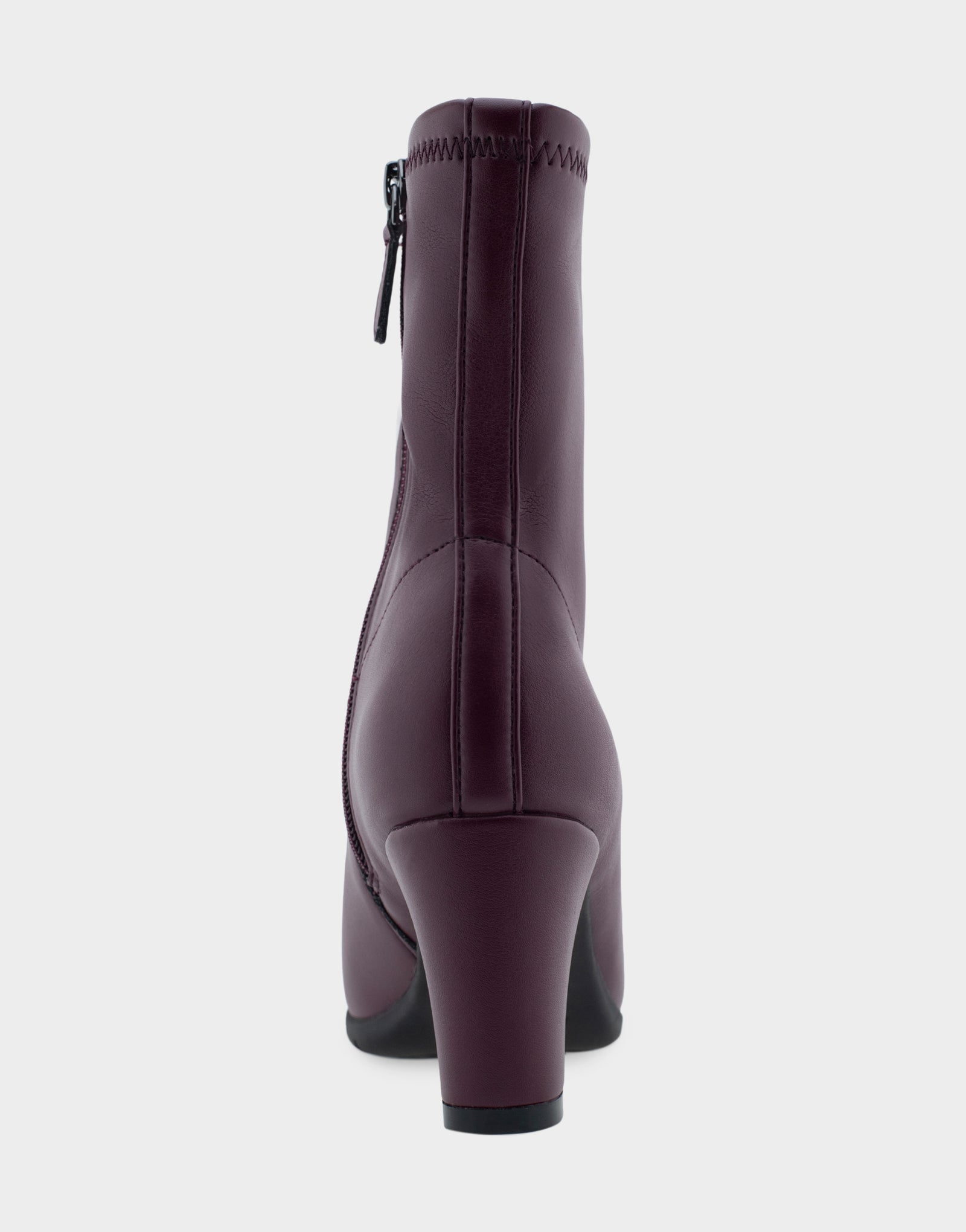 Women's Heeled Ankle Boot in Burgundy