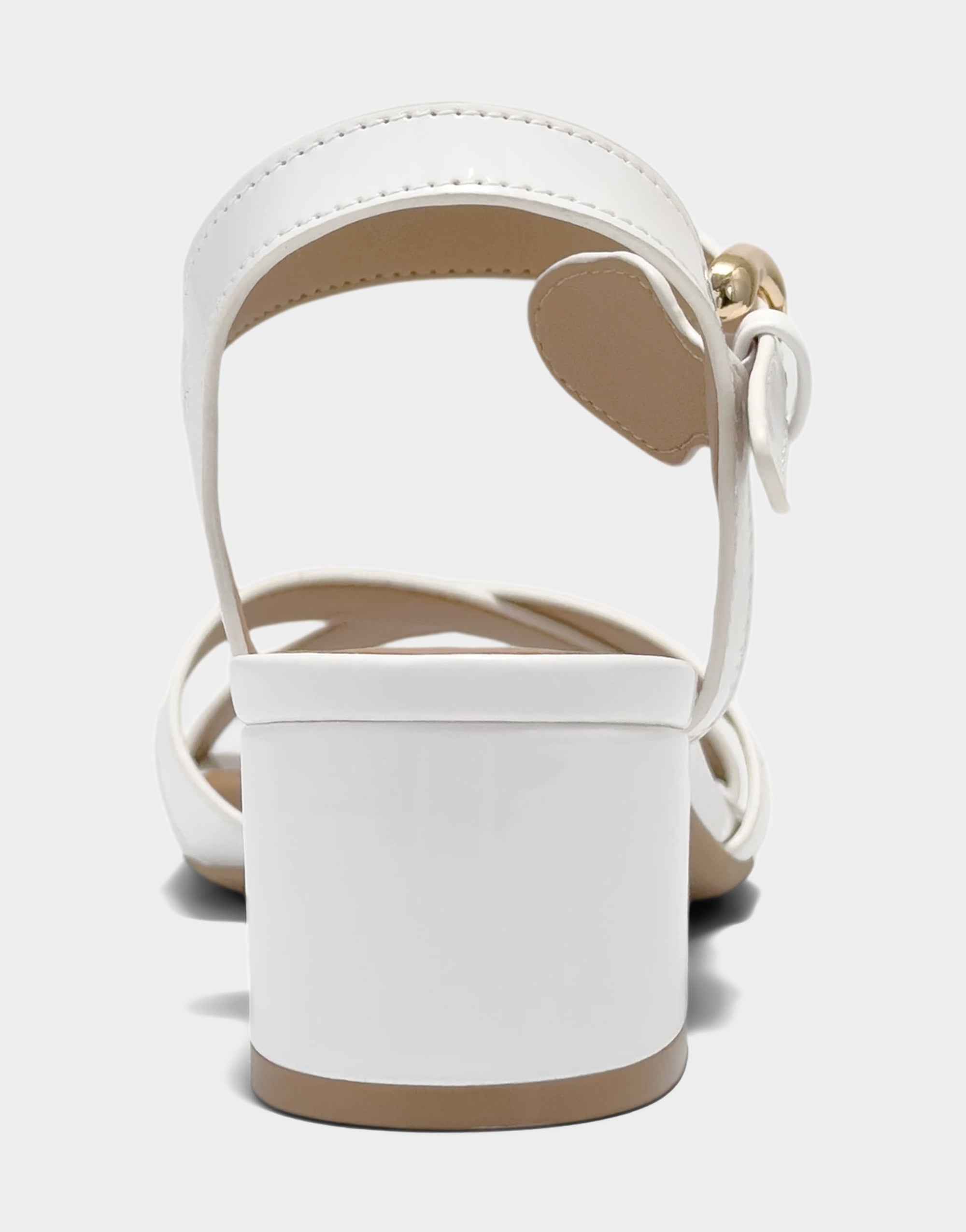 Women's Low Heeled Sandal in White Patent – Aerosoles