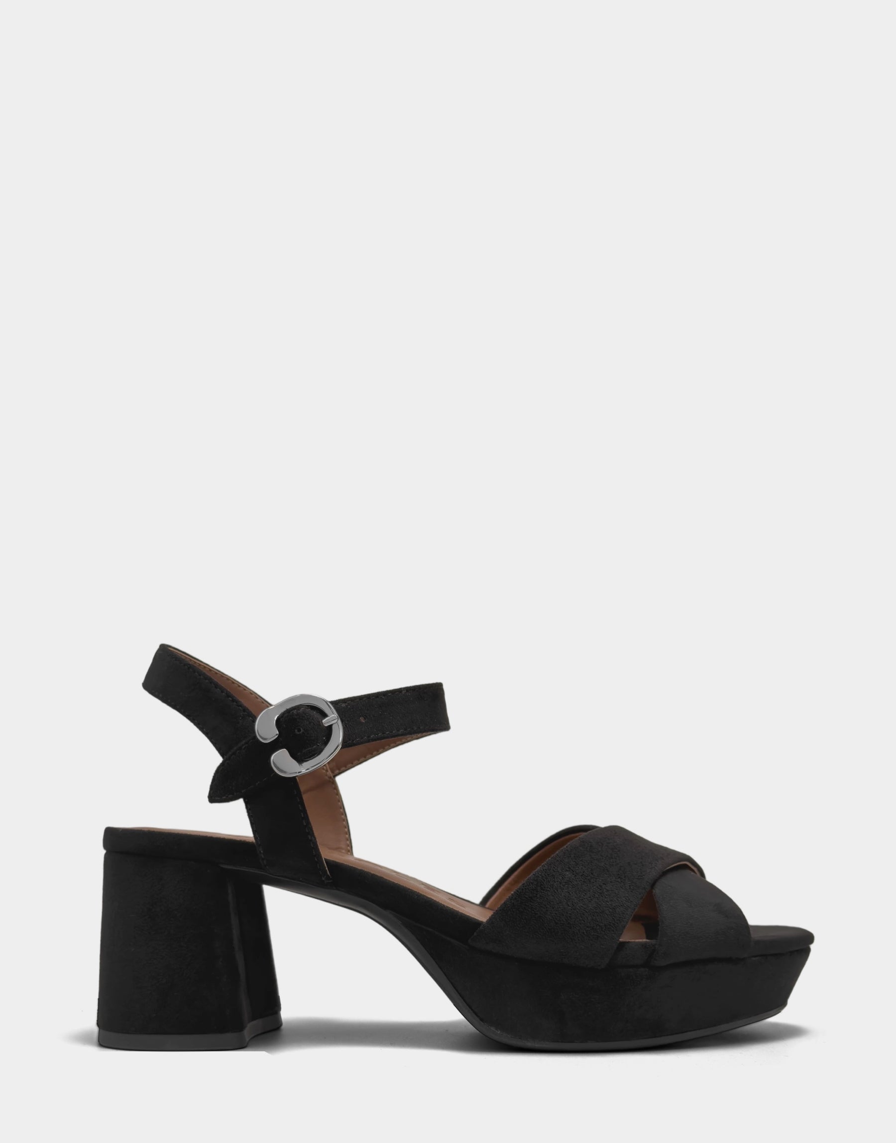 Black Platform Block Heel Sandal with Buckle Cosmos – Aerosoles