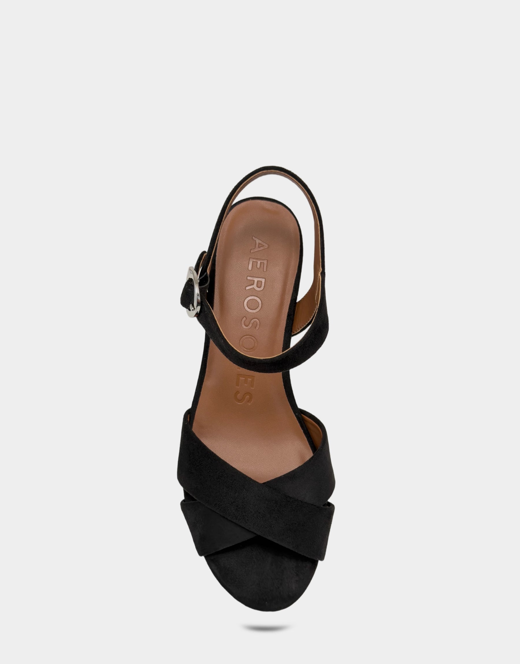Black Platform Block Heel Sandal with Buckle Cosmos – Aerosoles