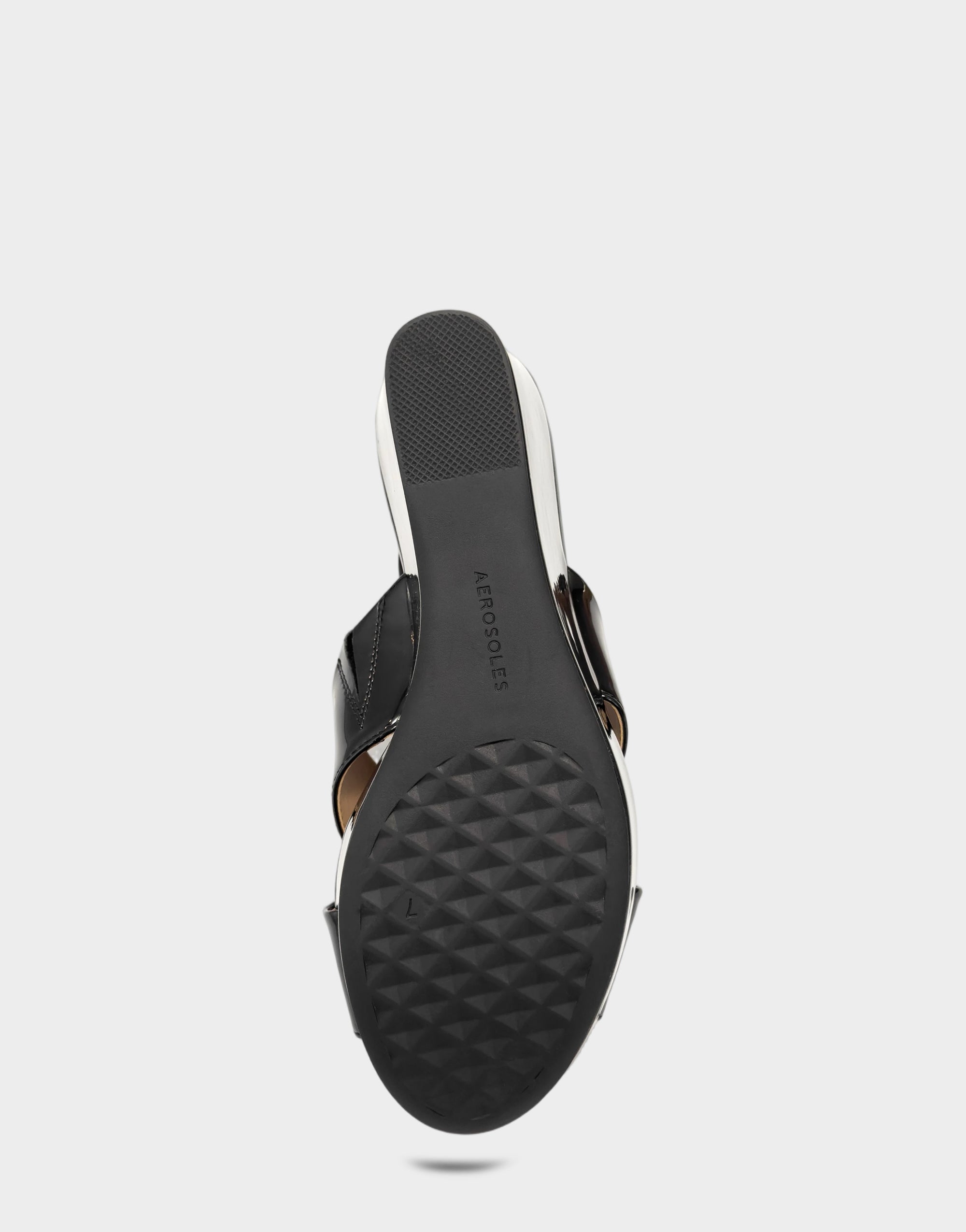 Women's Wedge Sandal in Black Patent – Aerosoles