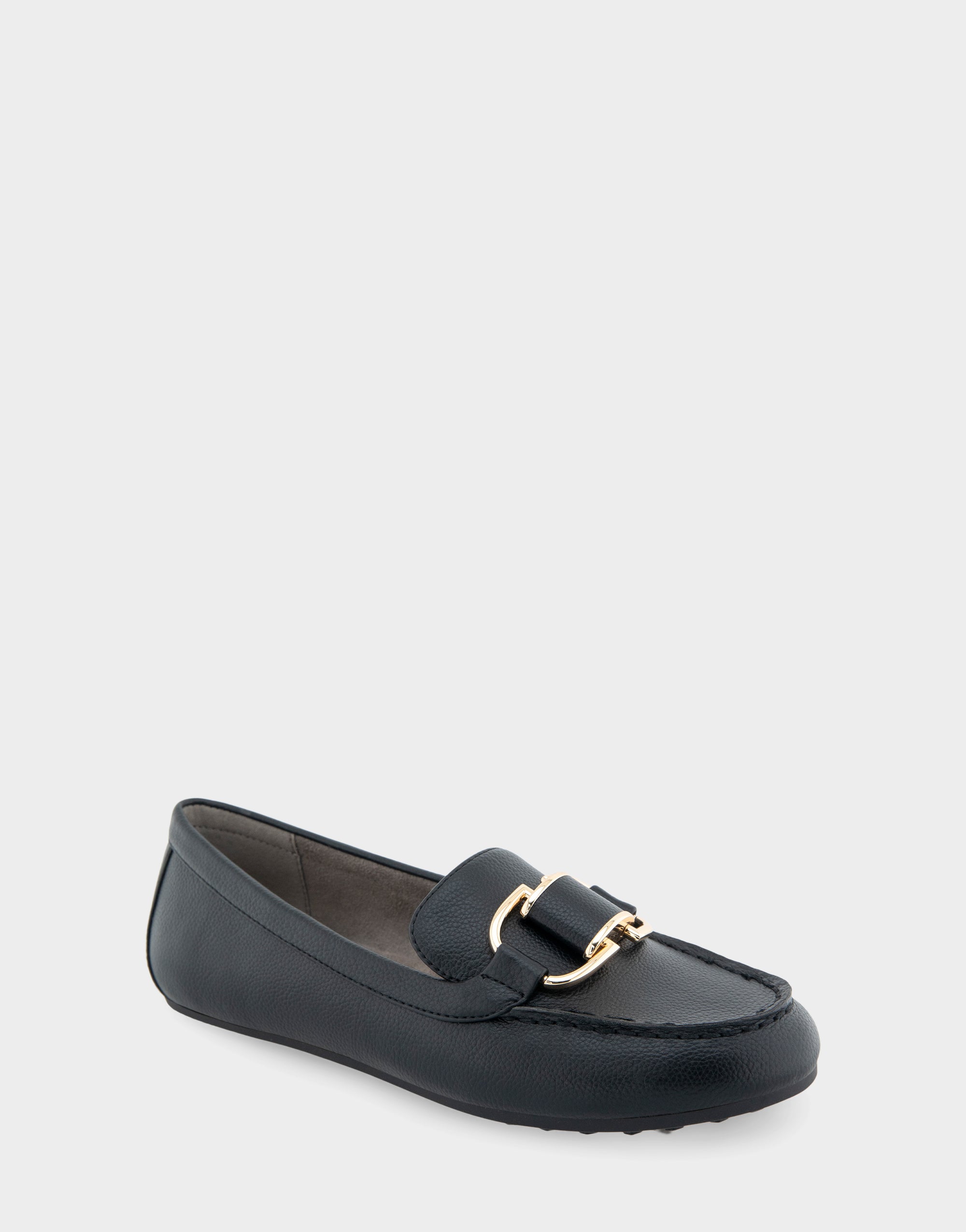 Denver Black Faux Leather Ornamented Loafer – Aerosoles