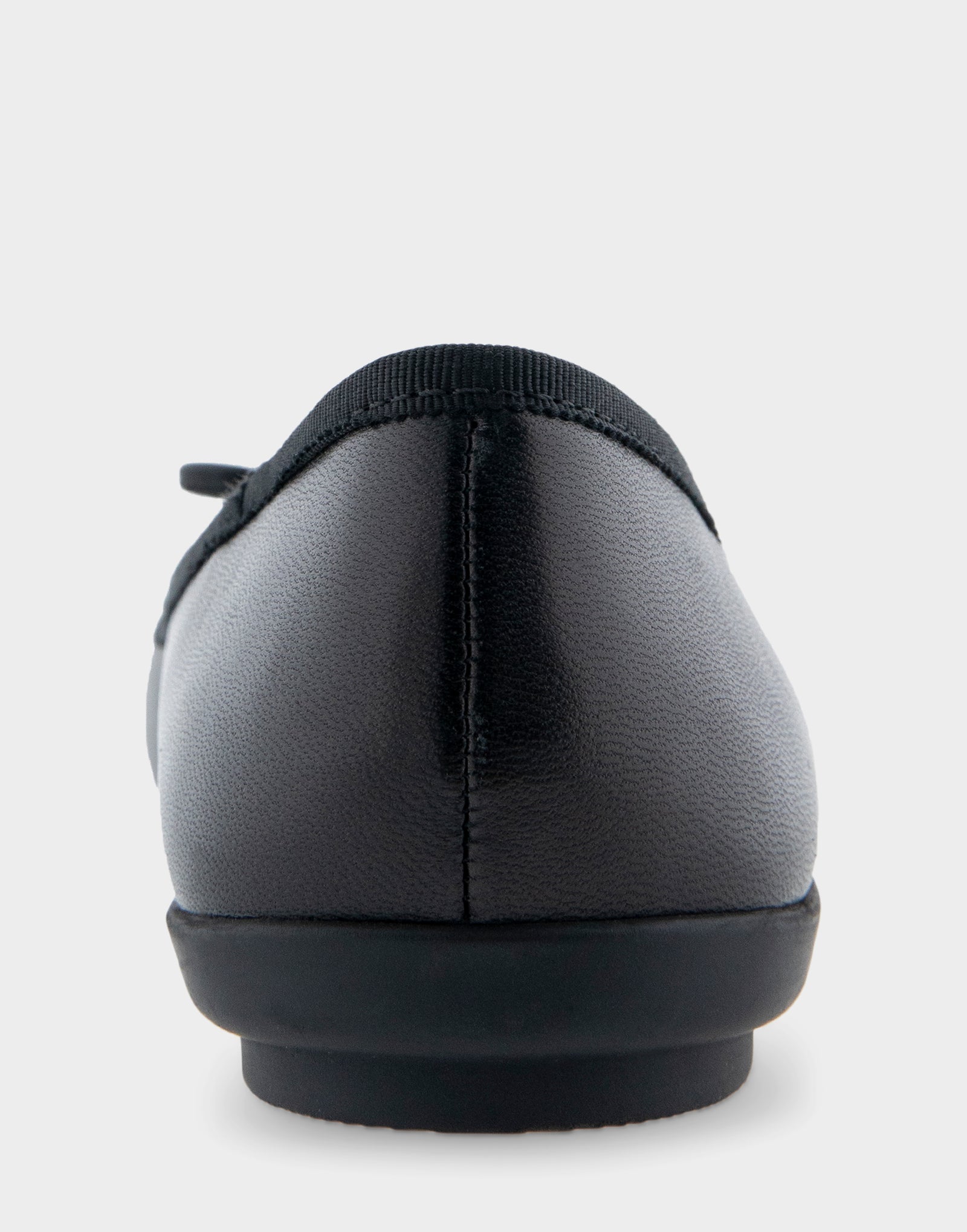 Women's Point Toe Flat in Black Leather
