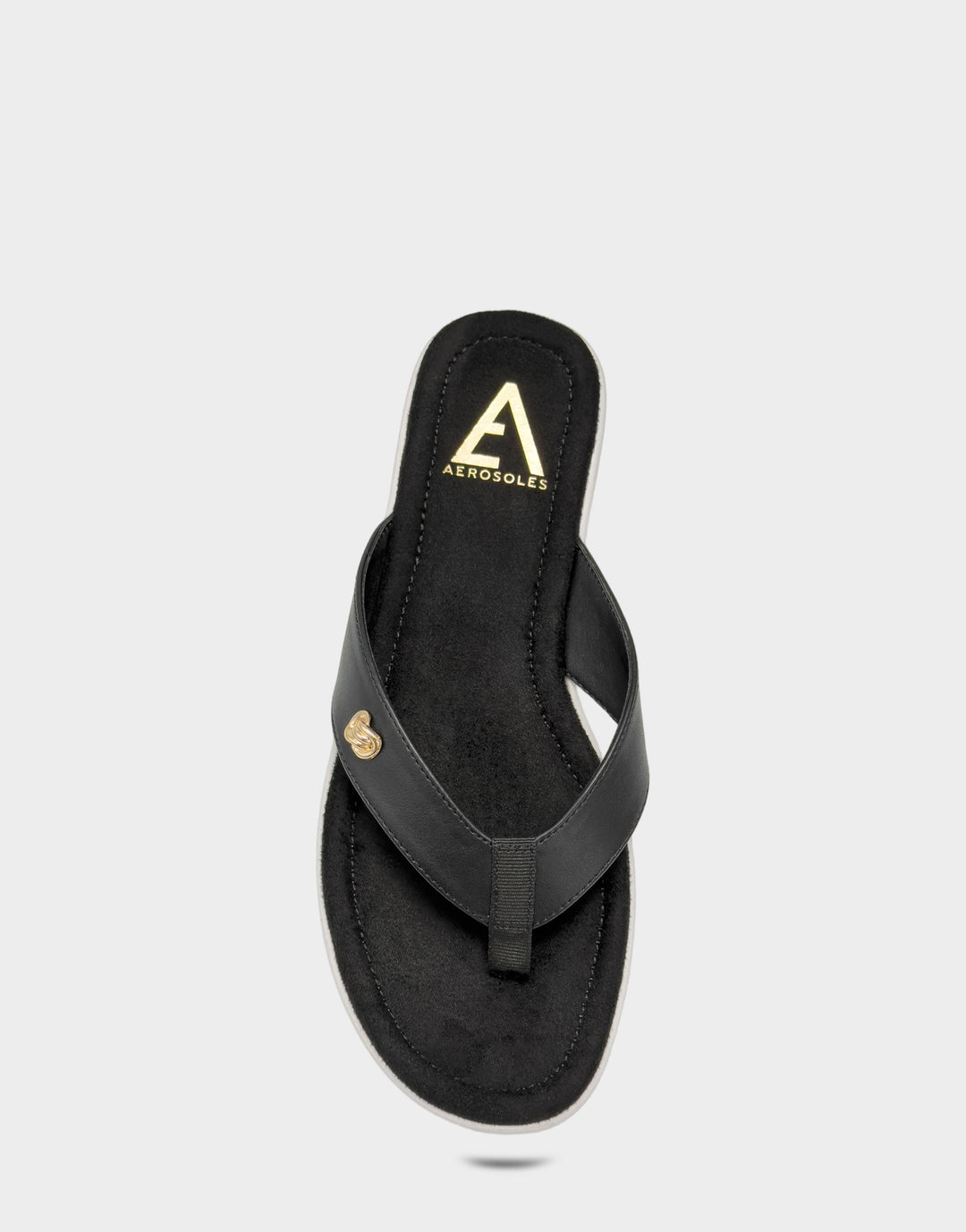 Comfortable Women's Sandal in Black Faux Leather Full Front View