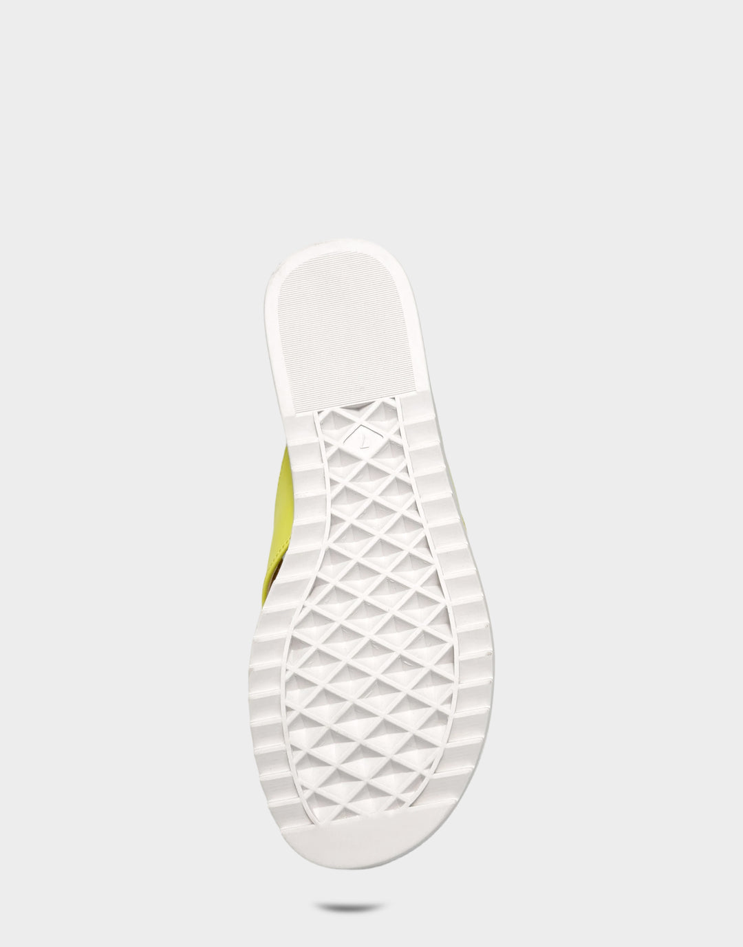 Comfortable Women's Sandal in Yellow Faux Leather Bottom View