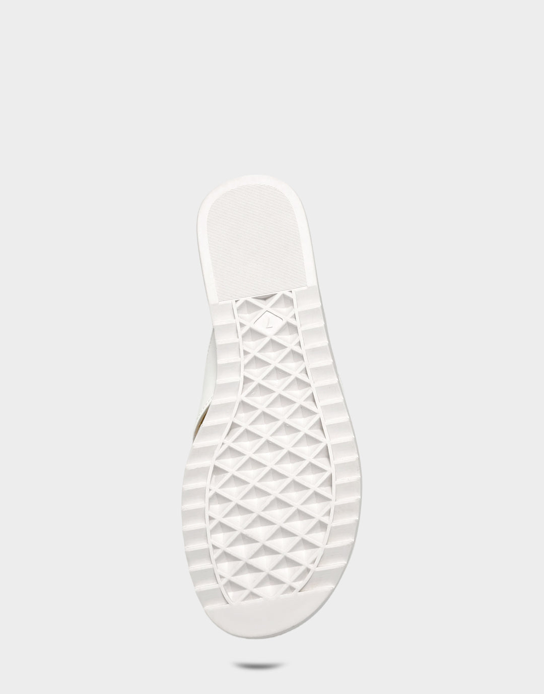 Comfortable Women's Sandal in White Faux Leather Bottom View