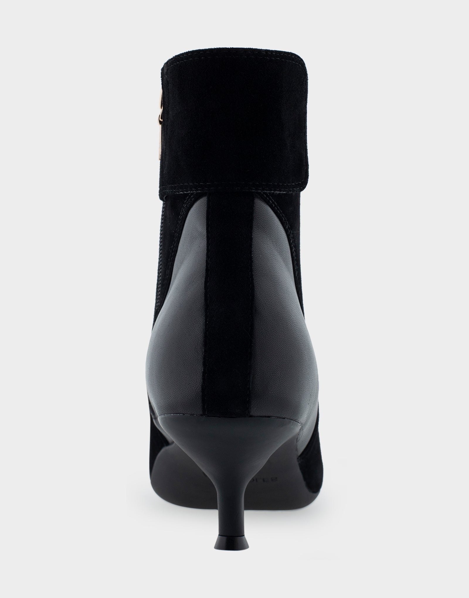 Women's Kitten Heel Ankle Boot in Black