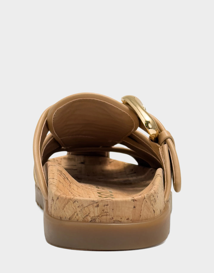Comfortable Women's Mule in Natural Basket Raffia Back View