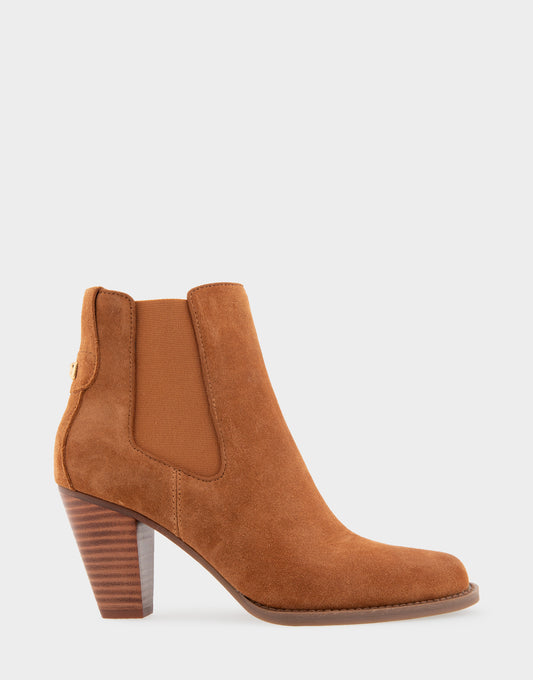 Women's Heeled Ankle Boot in Tan 