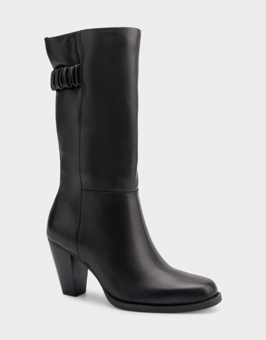 Women's Heeled Midcalf Boot in Black