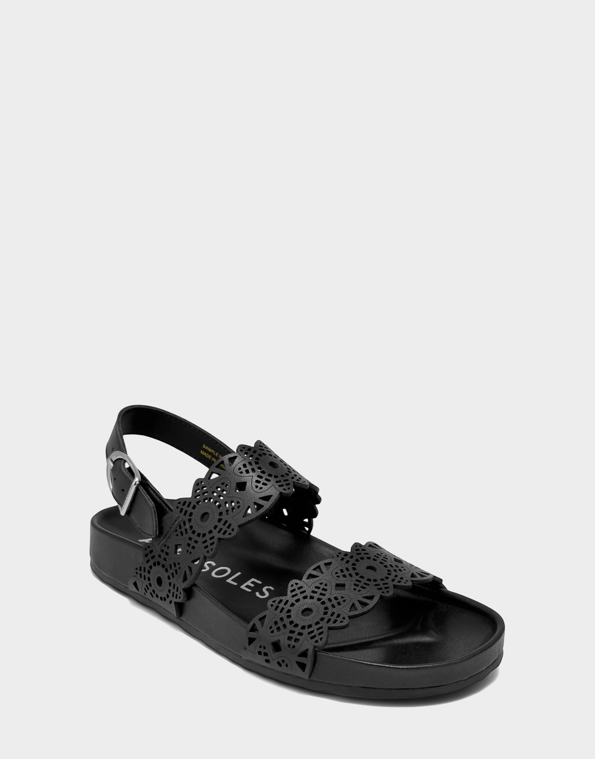 Women's Footbed Sandal in Black Perforated – Aerosoles