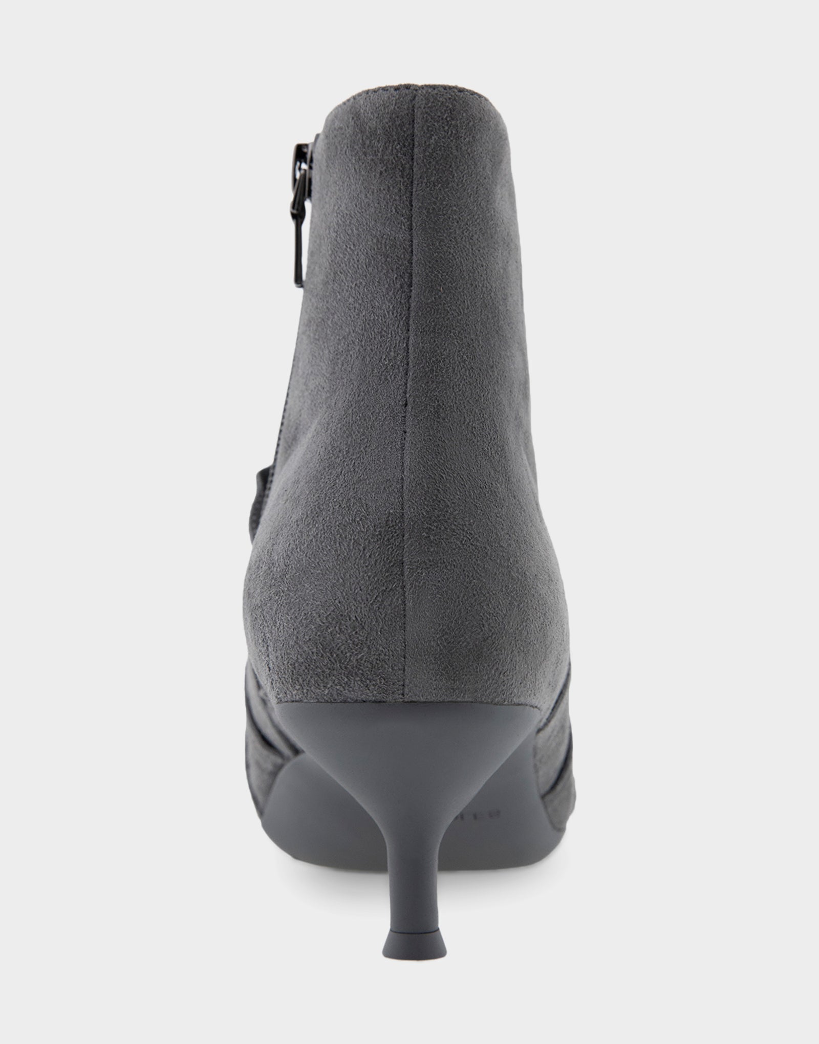 Women's Kitten Heel Ankle Boot in Dark Grey