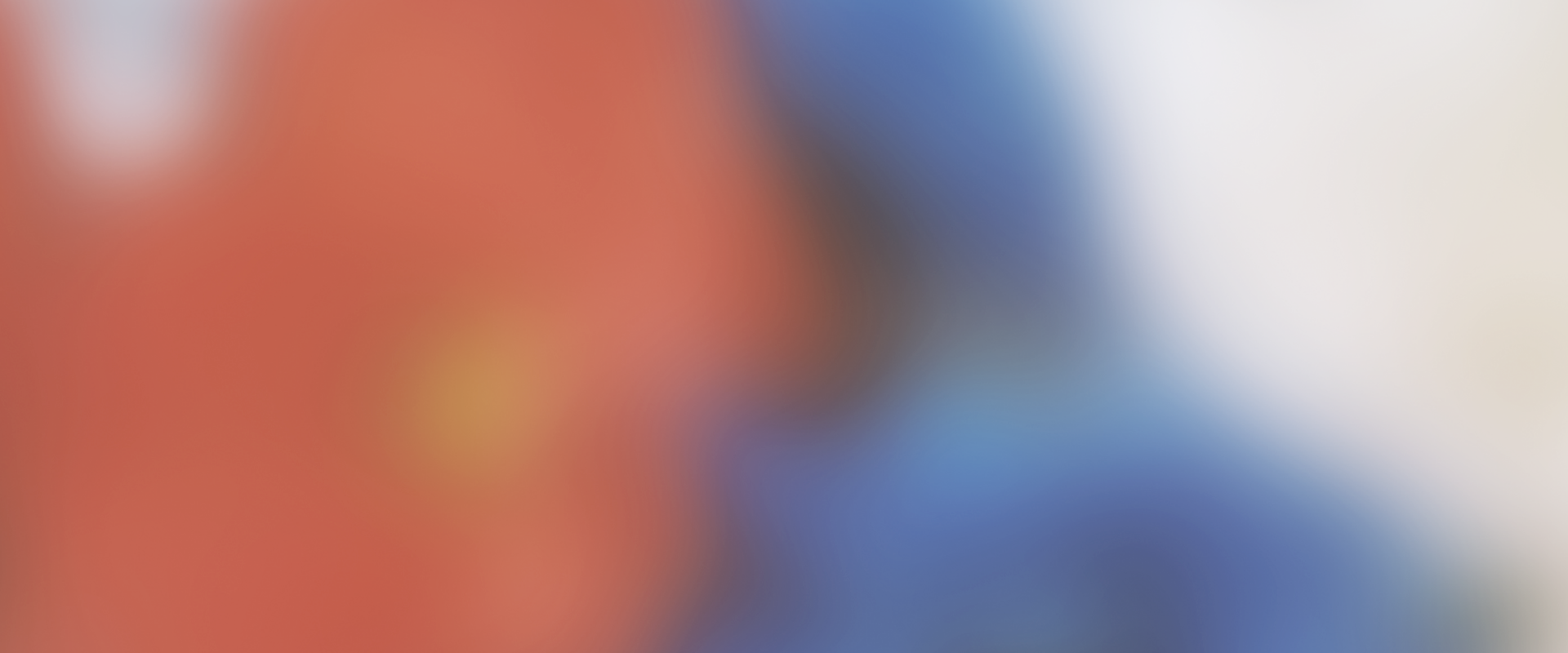 Blurred abstract image with blue and red colors