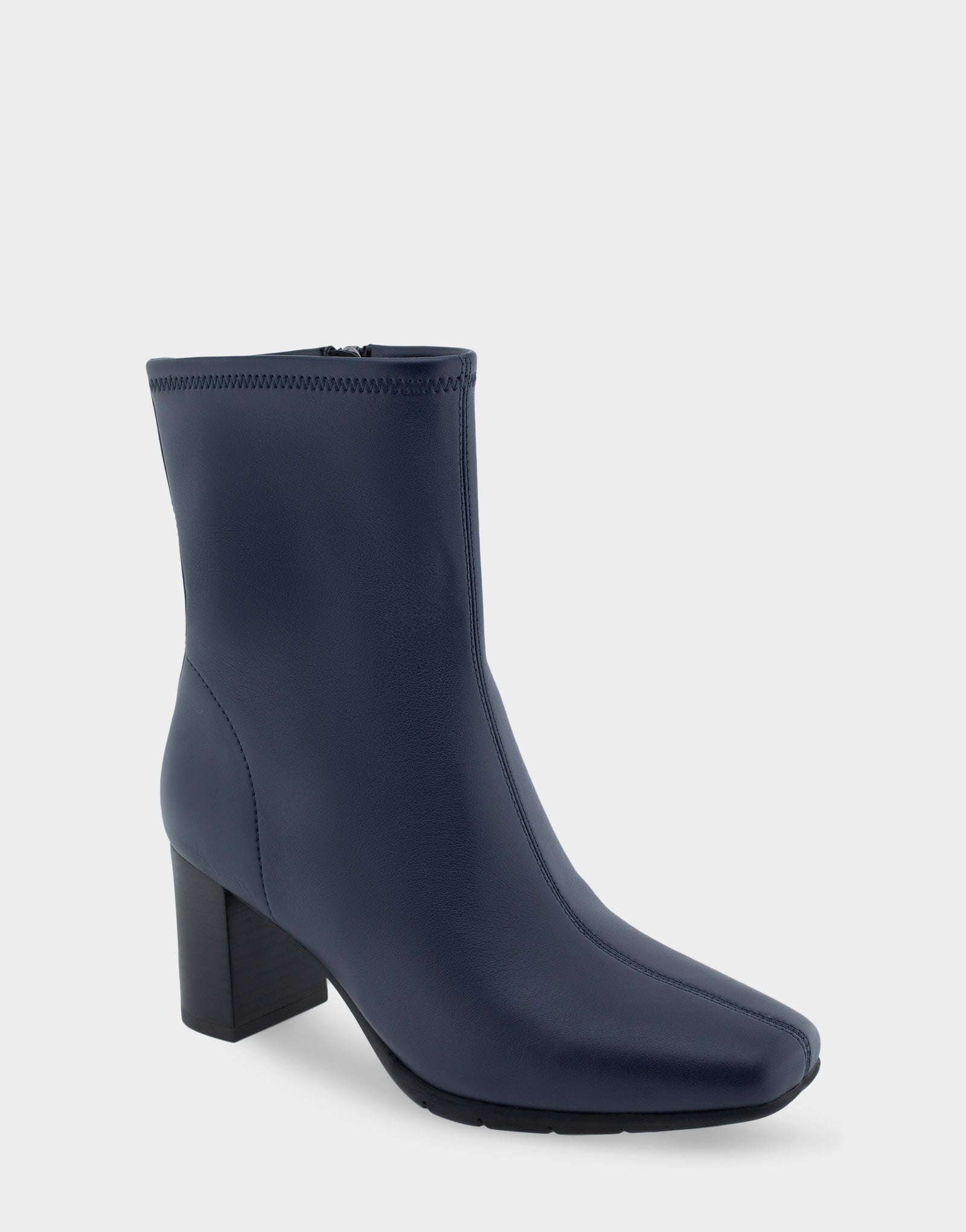 Women's Heeled Ankle Boot in Navy