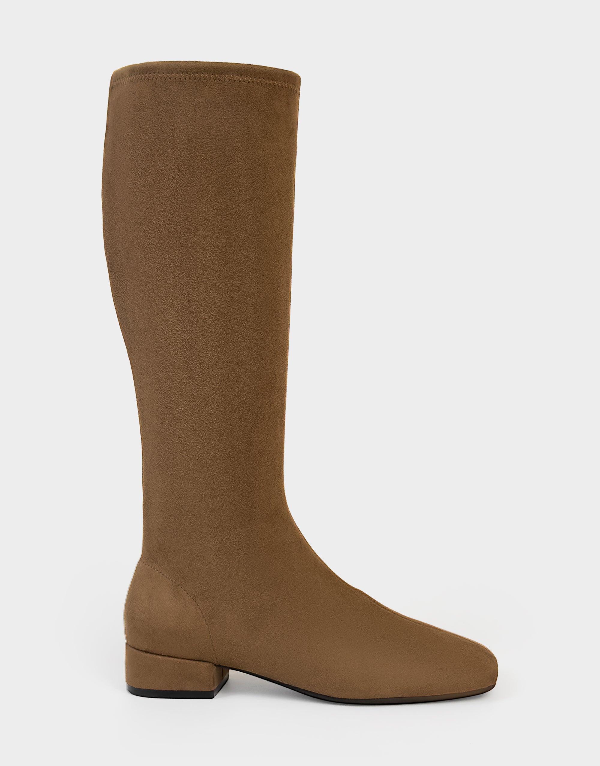 nana TAN Women's Low Block Heel Boot in Mocha Stretch – Aerosoles