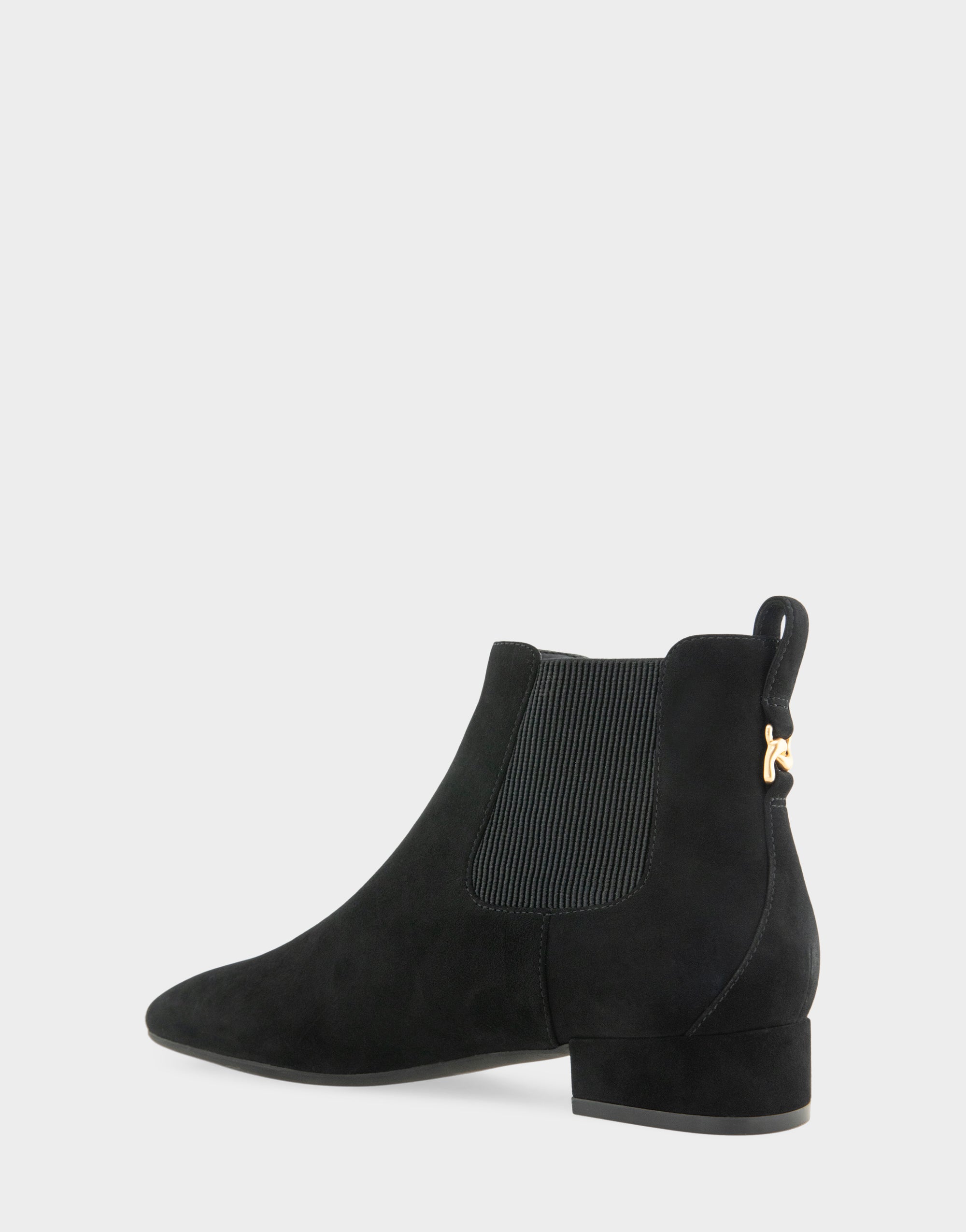 Women's Low Block Heel Bootie in Black Suede – Aerosoles