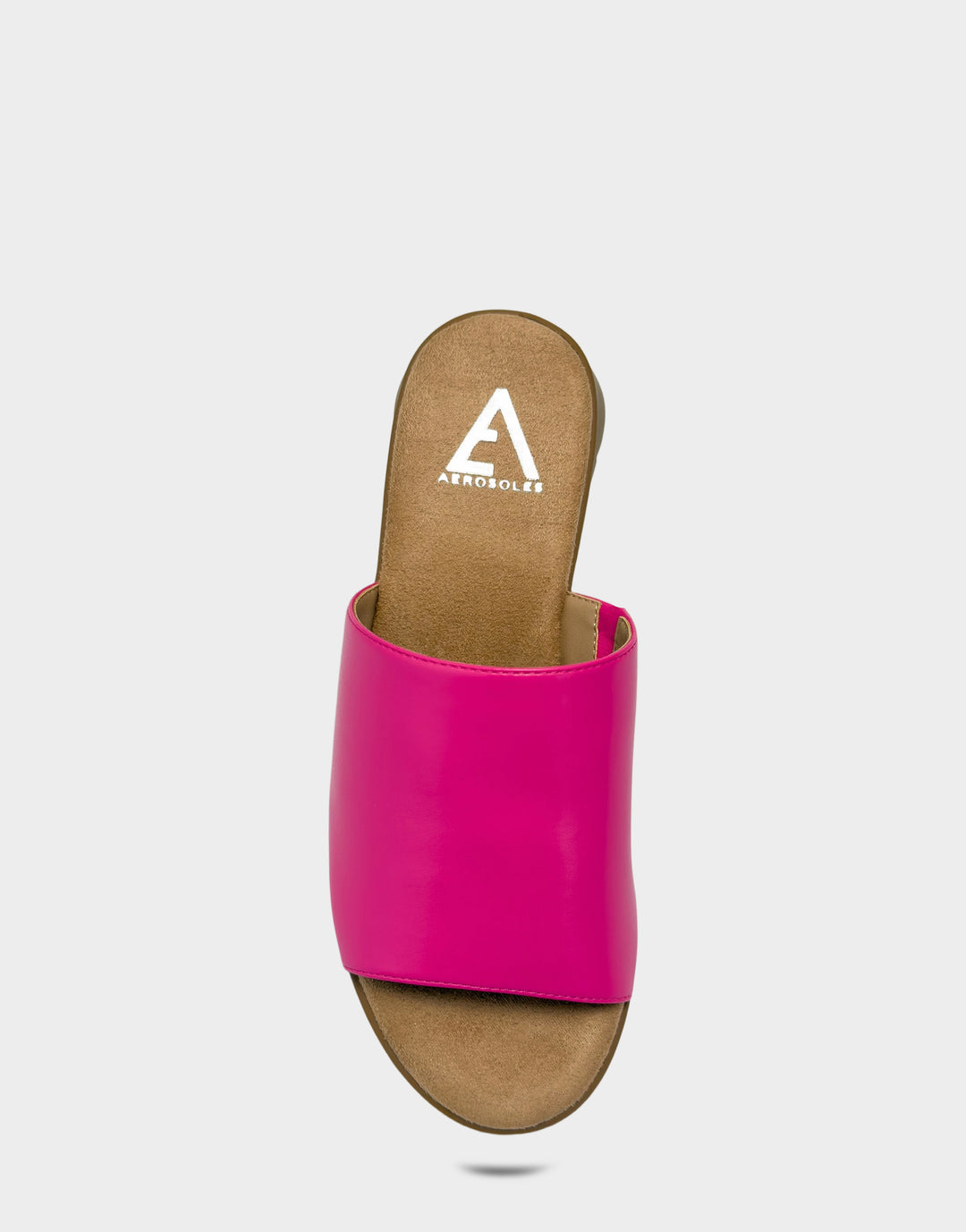 Comfortable Women's Sandal in Pink Faux Leather Full Front View