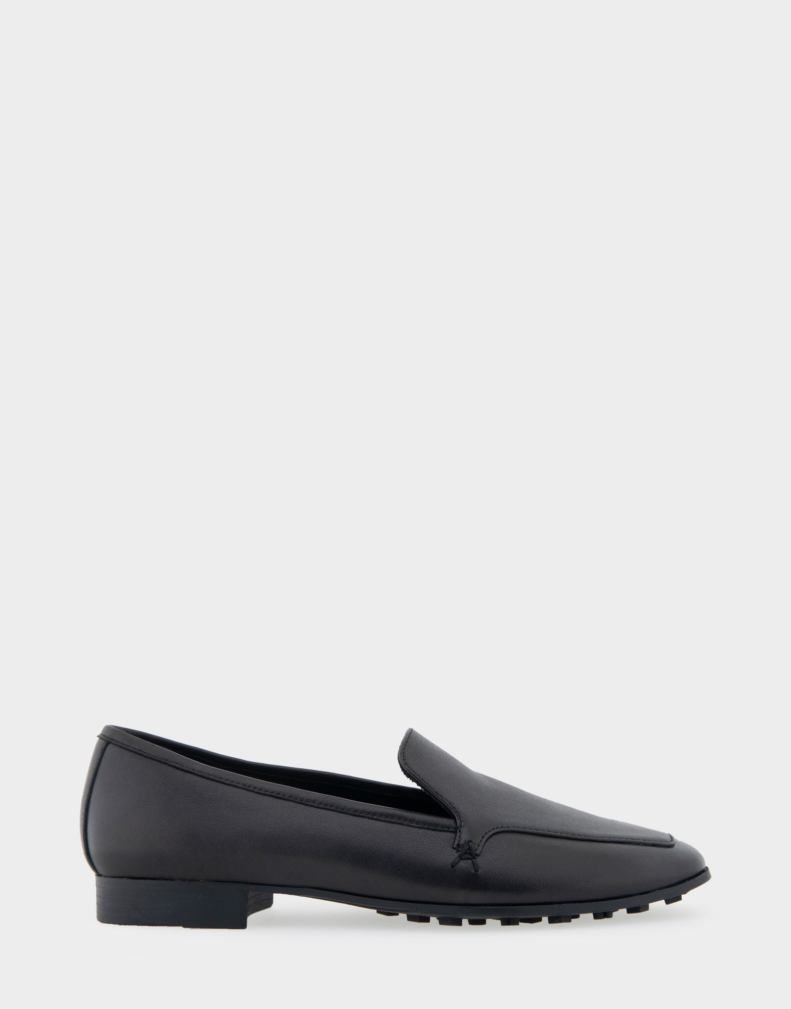 Women's Tailored Loafer in Black Leather