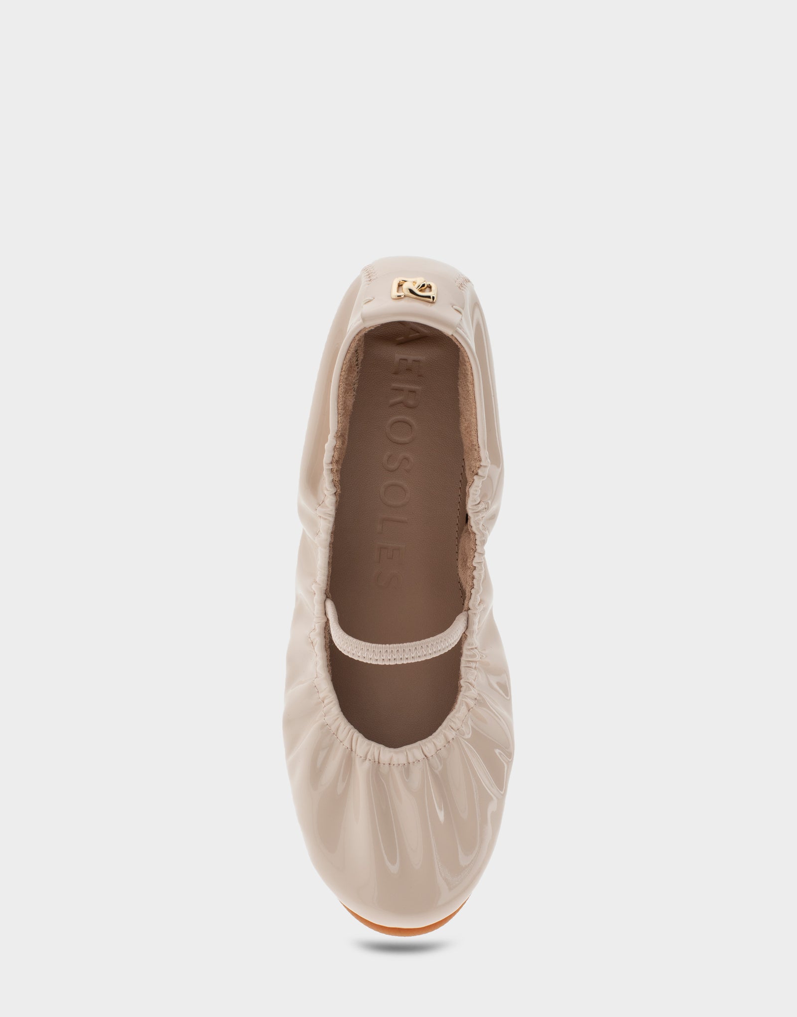 Women's Foldable Ballet Flat in Natural