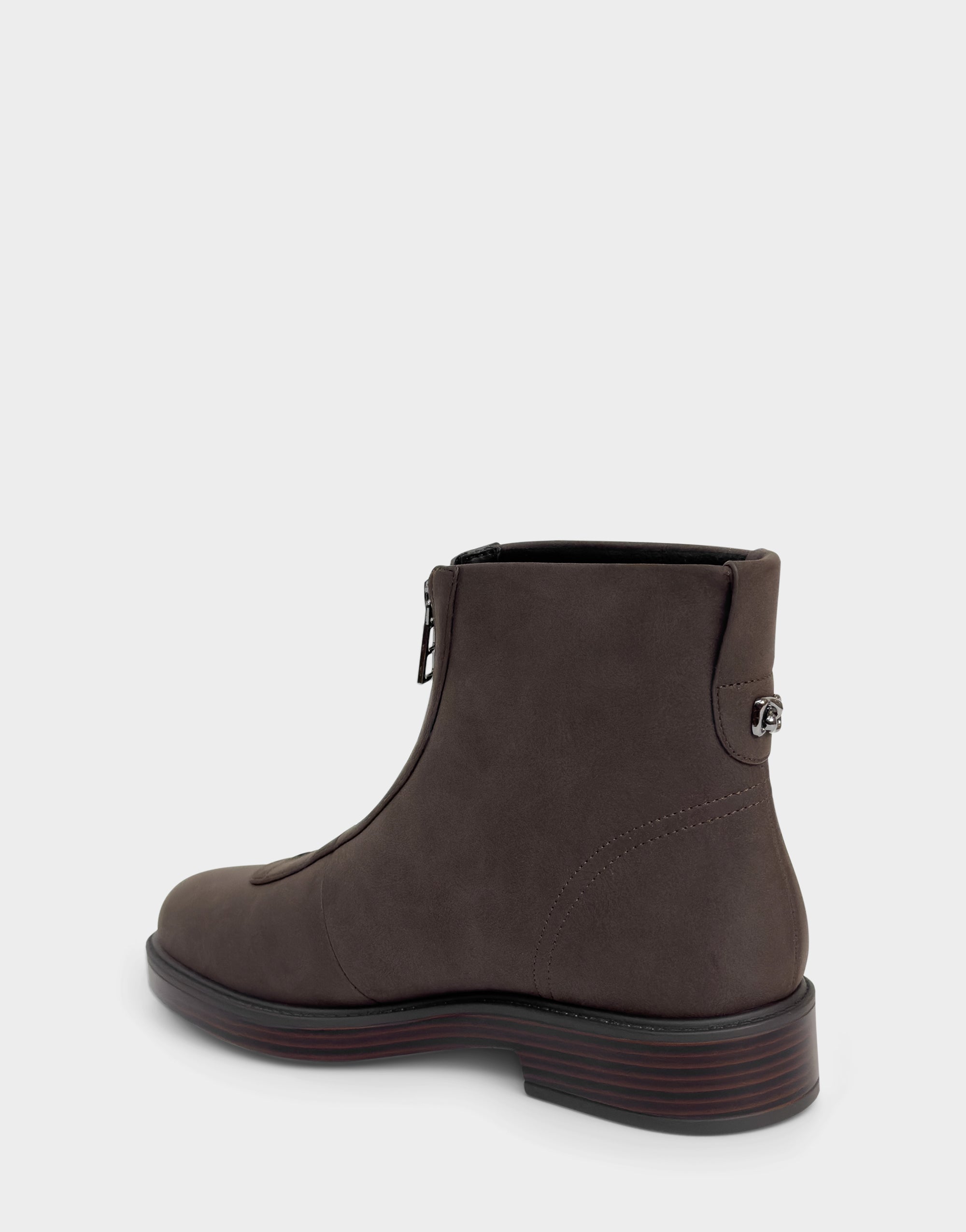 Women's Low Block Heel Bootie in Java Faux Nubuck – Aerosoles