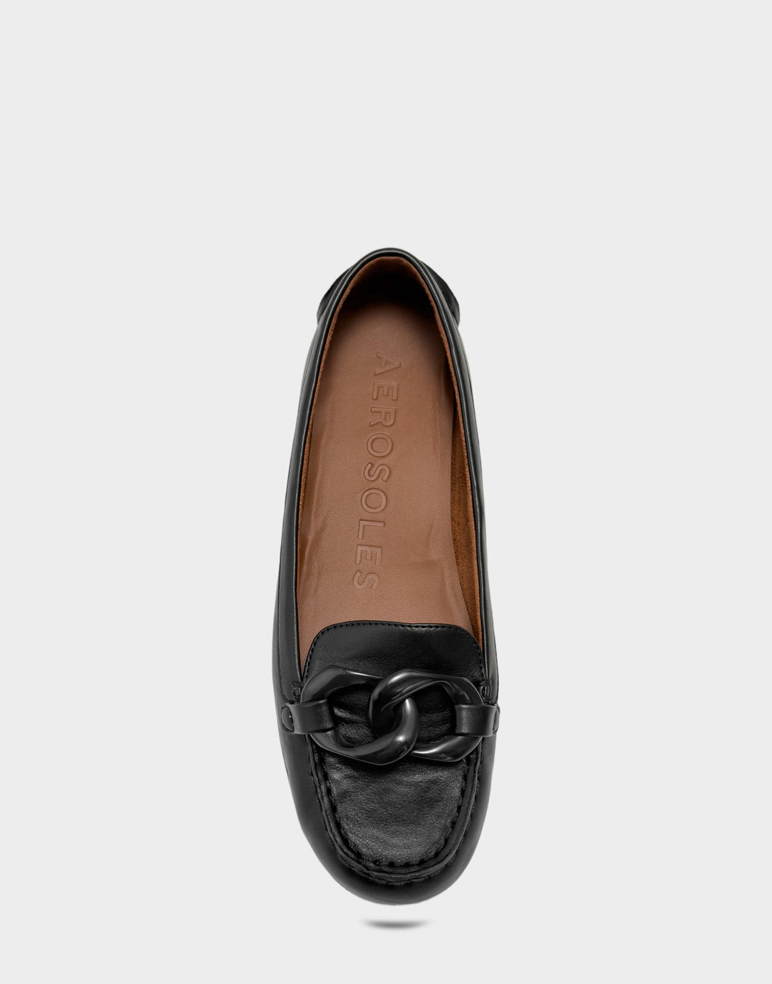 Comfortable Women's Casual Flat in Black Faux Soft Leather Faux Soft Leather Full Front View