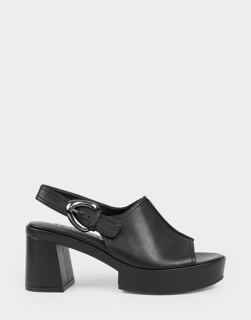 Women's Platform Sandal in Black Stretch – Aerosoles