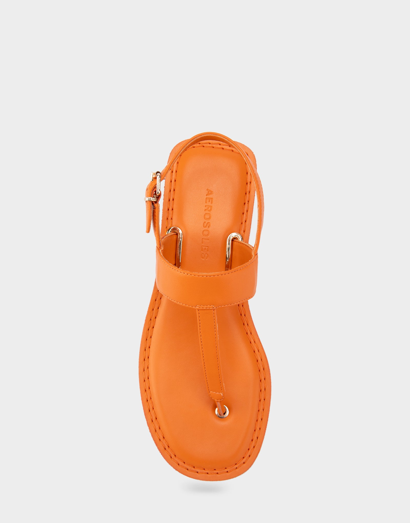 Women's Flat Sandal in Orange