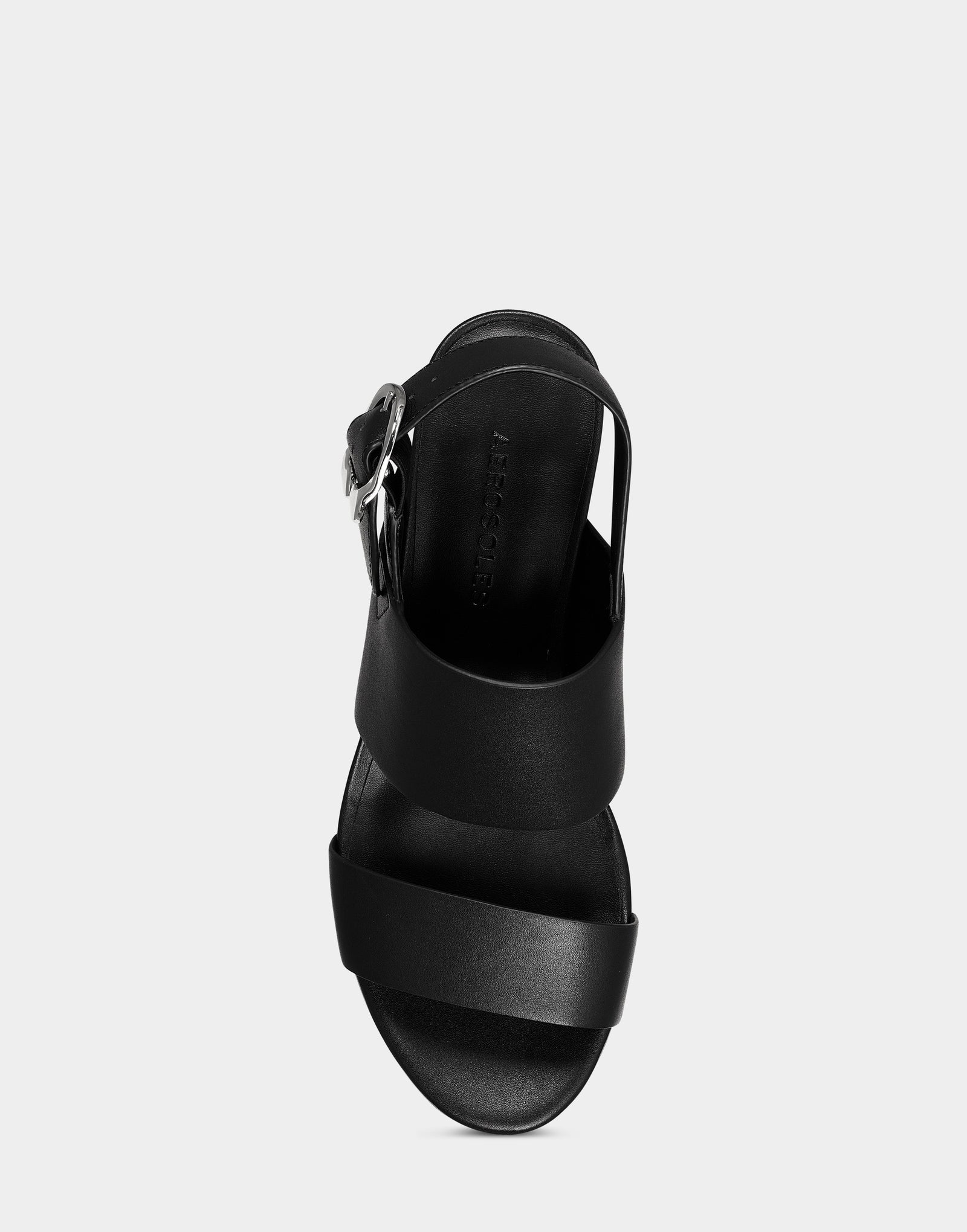 Women's Platform Sandal in Black Leather