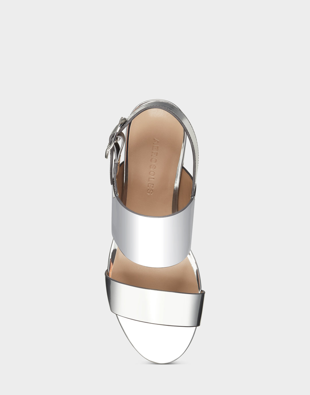 aerosoles silver dress shoes Aerosoles Women's Perry Mary Jane Flat - Silver Mirror Metallic Polyurethane