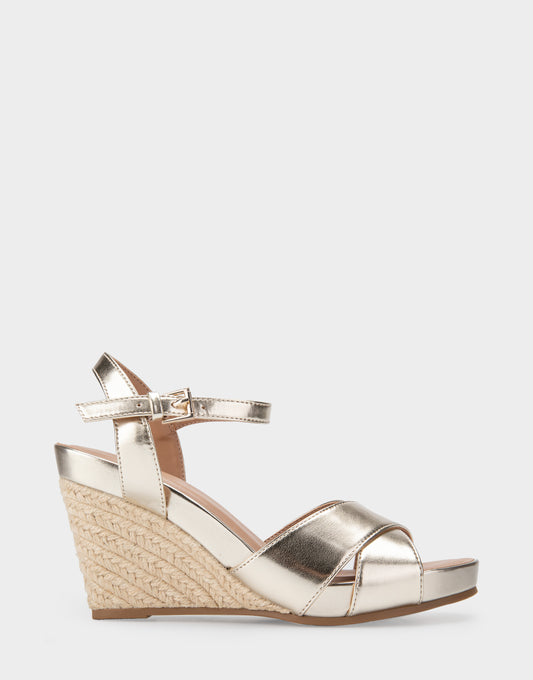 Women's Wedge in Soft Gold