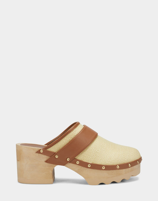 Women's Clog in Natural Combo