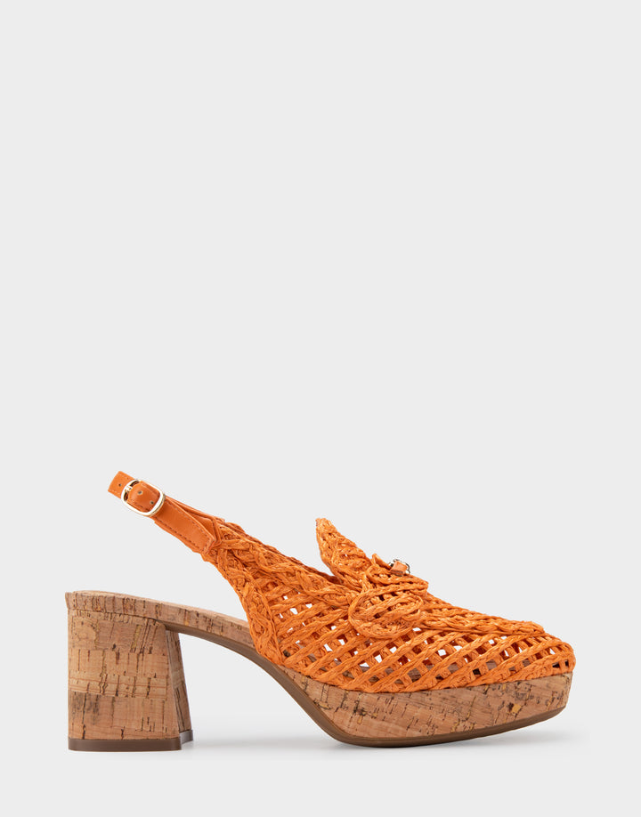 Santiago Raffia Heels